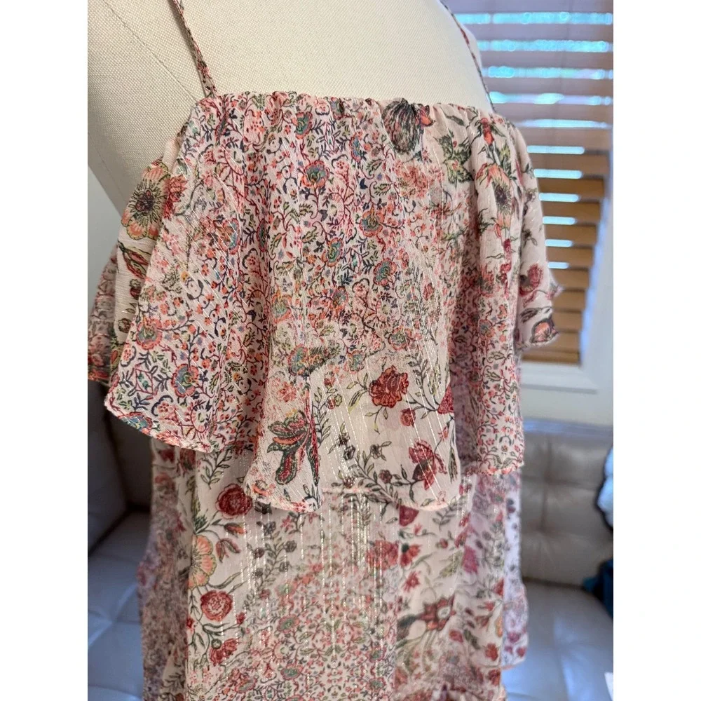 NWOT Victorias Secret Cami Babydoll/Slip Pink Metallic Stripe L/G Tie Back